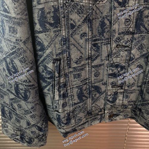 SUPREMEブランドコピーこだわりのコート Supreme 100 Dollar Bill Trucker Jacket  デニムジャケット SUPREME偽物ブランド