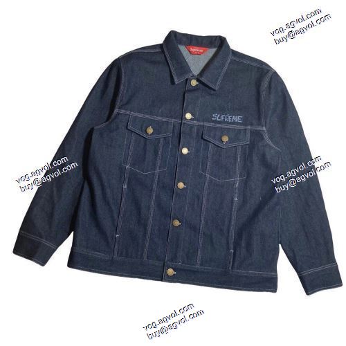 上質 Supreme Smurfs Jacket SUPREMEブランド コピーデニムジャケット 2色可選 シュプリームコピー