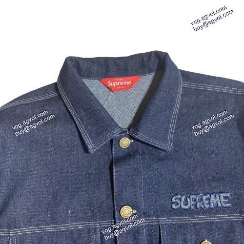 上質 Supreme Smurfs Jacket SUPREMEブランド コピーデニムジャケット 2色可選 シュプリームコピー
