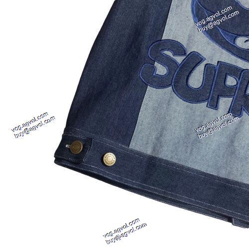 上質 Supreme Smurfs Jacket SUPREMEブランド コピーデニムジャケット 2色可選 シュプリームコピー