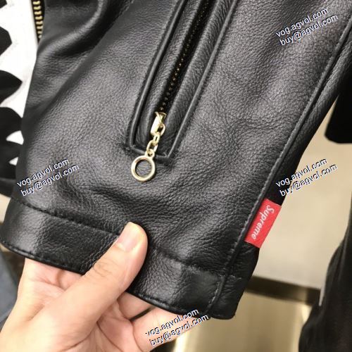 Supreme X Vanson Leather BonesJacke  2色可選 フェイクファー製のコート シンプルなデザイン