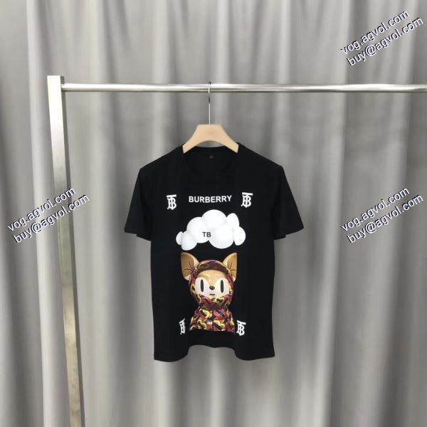 バーバリー上品な輝きを放つ形 BURBERRY 2020春夏新作 Tシャツ/半袖  4色可選