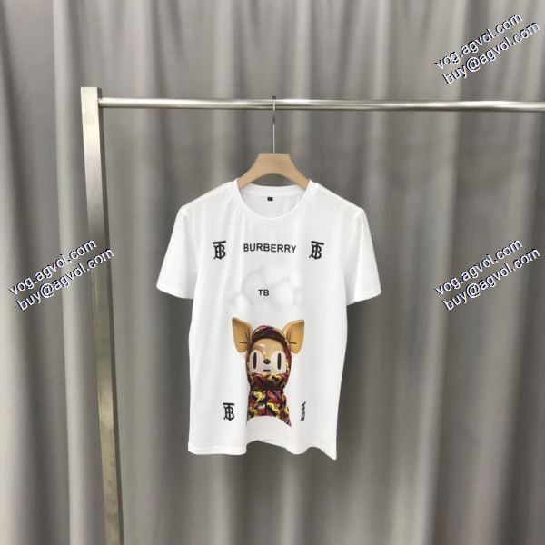 バーバリー上品な輝きを放つ形 BURBERRY 2020春夏新作 Tシャツ/半袖  4色可選