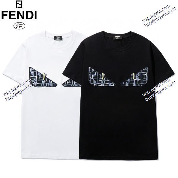 人気ブログ掲載フェンディ FENDI Tシャツ/半袖  2020春夏新作 2色可選 追跡付/関税無