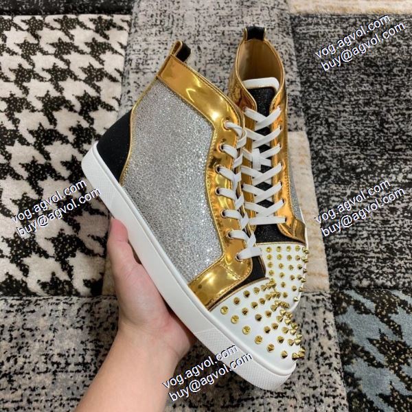 個性的なデザ ハイトップシューズ 2020秋冬 クリスチャンルブタン Christian Louboutinブランド 偽物 通販