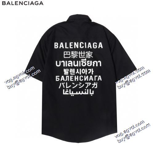 2021春夏 大人気☆NEW!!  半袖シャツ 2色可選 バレンシアガコピー バレンシアガ BALENCIAGA カッコいい印象を付ける