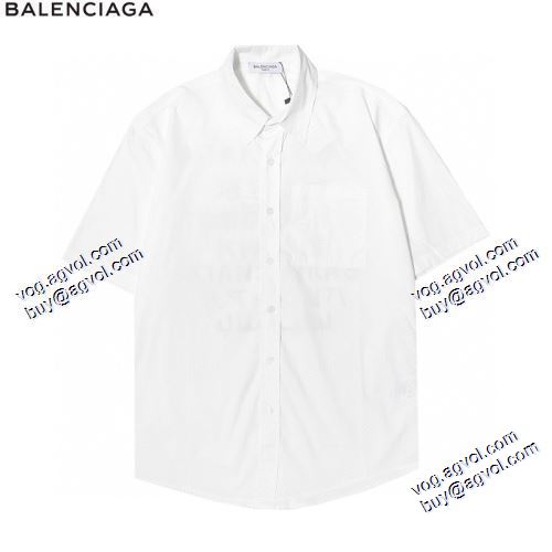 2021春夏 大人気☆NEW!!  半袖シャツ 2色可選 バレンシアガコピー バレンシアガ BALENCIAGA カッコいい印象を付ける