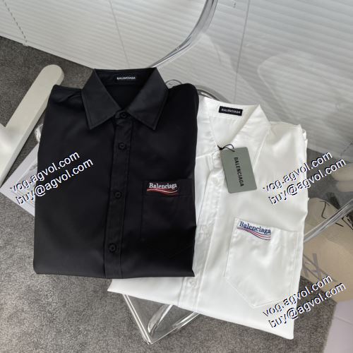 存在感◎ バレンシアガ BALENCIAGA 長袖シャツ 2色可選 BALENCIAGA偽物ブランド 吸汗速乾 2021春夏
