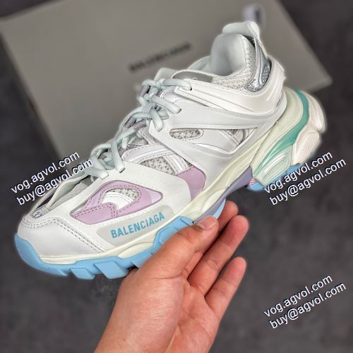 2021春夏 高級感ある バレンシアガ Balenciaga Sneaker Tess s.Gomma MAILLE WHITE/ORANGE ランニングシューズ スニーカー バレンシアガコピーブランド 優しい履き心地