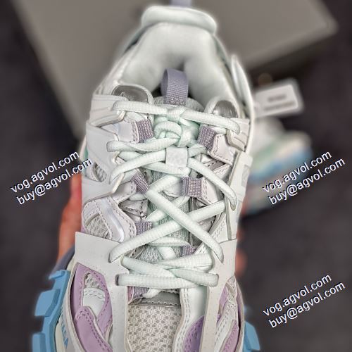 2021春夏 高級感ある バレンシアガ Balenciaga Sneaker Tess s.Gomma MAILLE WHITE/ORANGE ランニングシューズ スニーカー バレンシアガコピーブランド 優しい履き心地