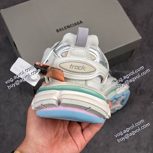 2021春夏 高級感ある バレンシアガ Balenciaga Sneaker Tess s.Gomma MAILLE WHITE/ORANGE ランニングシューズ スニーカー バレンシアガコピーブランド 優しい履き心地