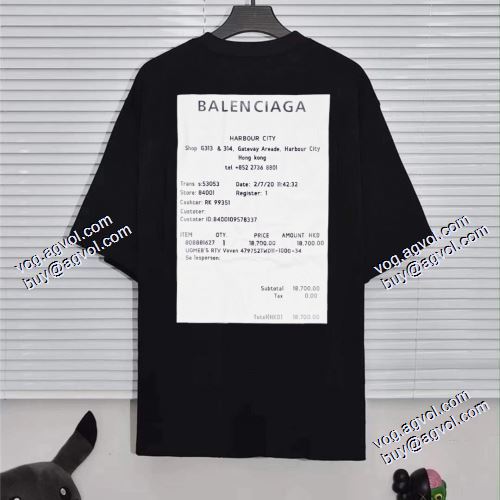 バレンシアガ BALENCIAGA スタイリッシュな印象 半袖Tシャツ 2021春夏 2色可選 BALENCIAGA偽物ブランド 大好評