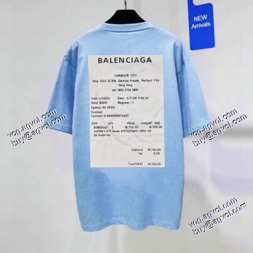 バレンシアガ BALENCIAGA スタイリッシュな印象 半袖Tシャツ 2021春夏 2色可選 BALENCIAGA偽物ブランド 大好評