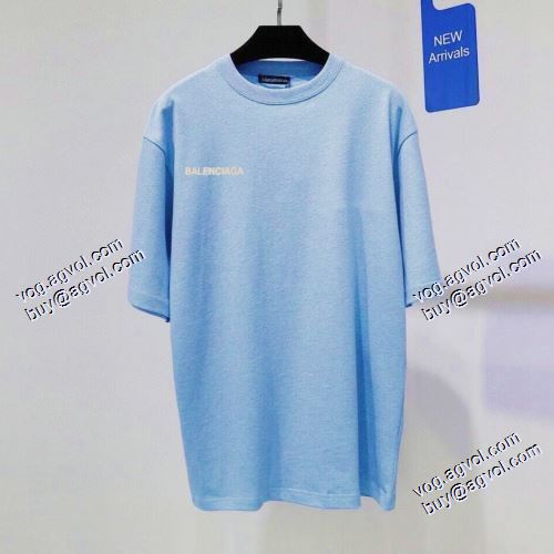 バレンシアガ BALENCIAGA スタイリッシュな印象 半袖Tシャツ 2021春夏 2色可選 BALENCIAGA偽物ブランド 大好評