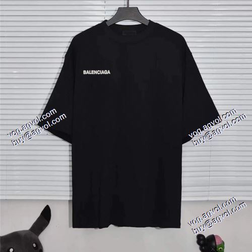 バレンシアガ BALENCIAGA スタイリッシュな印象 半袖Tシャツ 2021春夏 2色可選 BALENCIAGA偽物ブランド 大好評