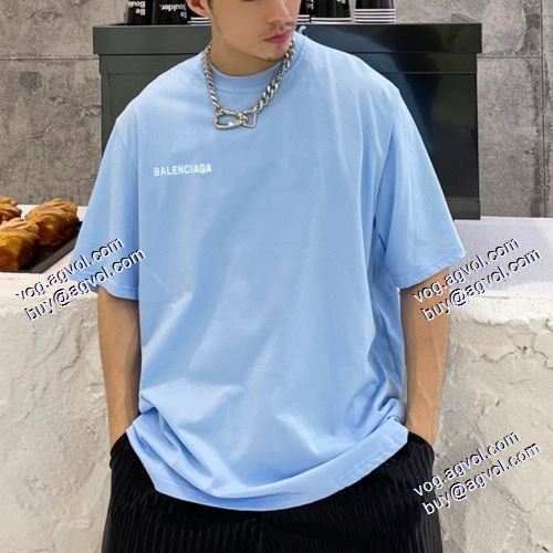 バレンシアガ BALENCIAGA スタイリッシュな印象 半袖Tシャツ 2021春夏 2色可選 BALENCIAGA偽物ブランド 大好評