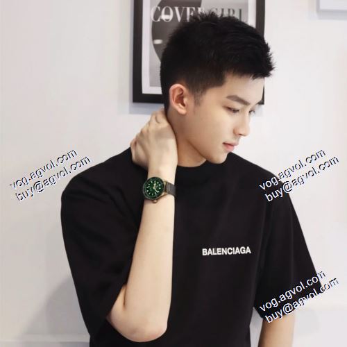 バレンシアガ BALENCIAGA スタイリッシュな印象 半袖Tシャツ 2021春夏 2色可選 BALENCIAGA偽物ブランド 大好評