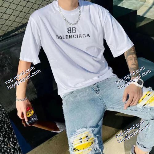 バレンシアガ BALENCIAGA デザイン性の高い 半袖Tシャツ 2色可選 2021春夏 BALENCIAGAブランドコピー おしゃれさ抜群パーカ