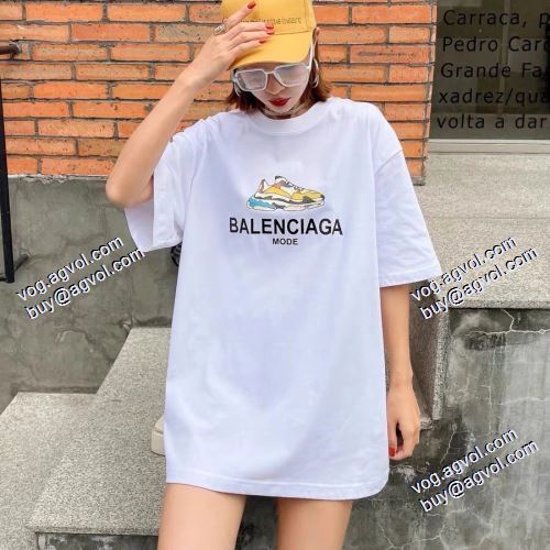 コスパ最高のプライス バレンシアガ BALENCIAGA 2021春夏 半袖Tシャツ 3色可選 バレンシアガコピー ブランド カジュアル
