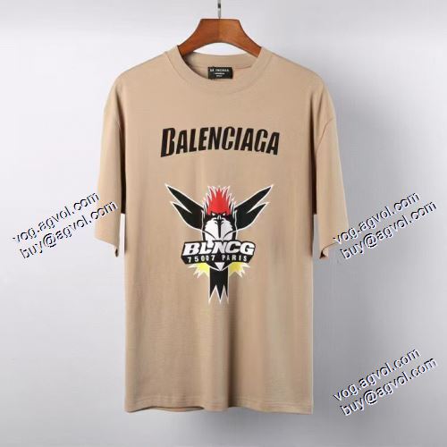 2021春夏 人気雑誌掲載 バレンシアガ BALENCIAGA 半袖Tシャツ 柔らかい手触り 3色可選 バレンシアガスーパーコピー 激安