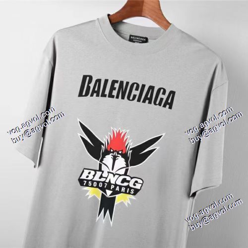 2021春夏 人気雑誌掲載 バレンシアガ BALENCIAGA 半袖Tシャツ 柔らかい手触り 3色可選 バレンシアガスーパーコピー 激安