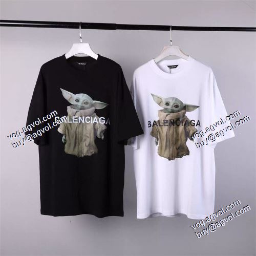 バレンシアガ BALENCIAGA モデル大絶賛? 半袖Tシャツ2021春夏 2色可選 バレンシアガブランドコピー 着心地満点