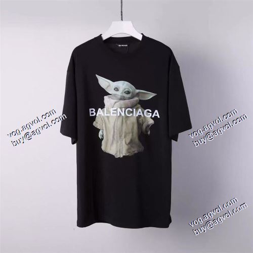 バレンシアガ BALENCIAGA モデル大絶賛? 半袖Tシャツ2021春夏 2色可選 バレンシアガブランドコピー 着心地満点