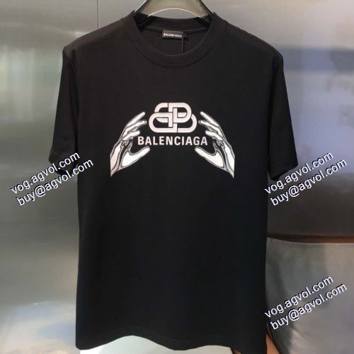 【人気ブログ掲載】 2021春夏 バレンシアガ BALENCIAGA バレンシアガコピー 芸能人に愛用者続出 半袖Tシャツ 2色可選
