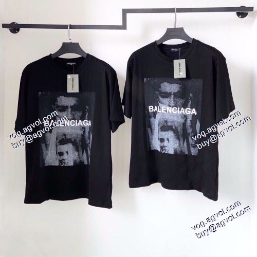 海外セレブ定番愛用 2021春夏 バレンシアガ BALENCIAGA 半袖Tシャツ バレンシアガ偽物ブランド セレブ愛用の超人気商品