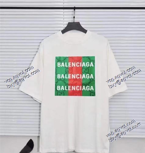 2021春夏 絶対オススメ  バレンシアガ BALENCIAGAコピー ブランド 落ち着いた質感 半袖Tシャツ 2色可選