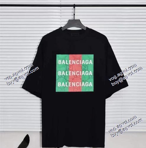 2021春夏 絶対オススメ  バレンシアガ BALENCIAGAコピー ブランド 落ち着いた質感 半袖Tシャツ 2色可選