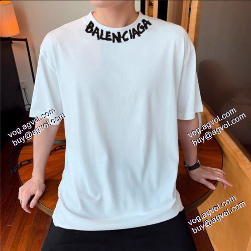 最安値！ バレンシアガ BALENCIAGA 半袖Tシャツ 2021春夏 2色可選 BALENCIAGAコピーブランド 高級感漂わせる