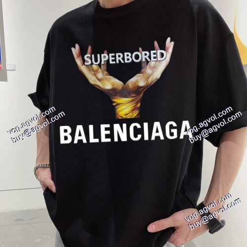 耐久性に優れ 2021春夏 半袖Tシャツ バレンシアガ BALENCIAGA 人気 ランキング 2色可選 バレンシアガブランド コピー