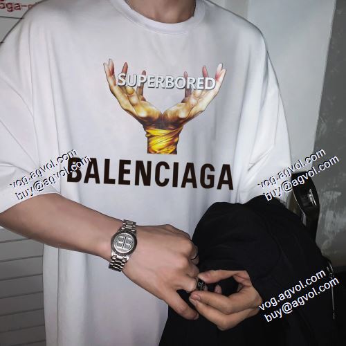 耐久性に優れ 2021春夏 半袖Tシャツ バレンシアガ BALENCIAGA 人気 ランキング 2色可選 バレンシアガブランド コピー