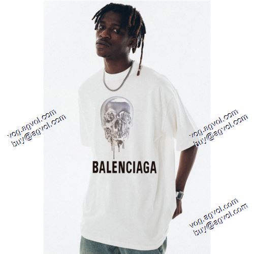 2色可選 ファション性の高い バレンシアガスーパーコピー 絶大な人気を誇る 2021春夏 バレンシアガ BALENCIAGA 半袖Tシャツ