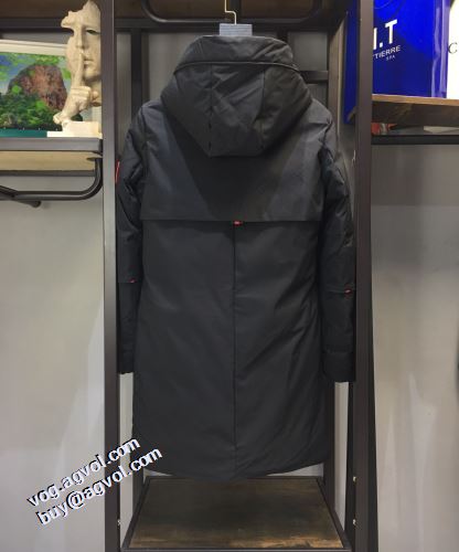 ダウンプレミアムダウンジャケット 2021秋冬 カナダグーススーパーコピー 落ち着いた質感 カナダグース Canada Goose フード取り外し不可 ロングコート 