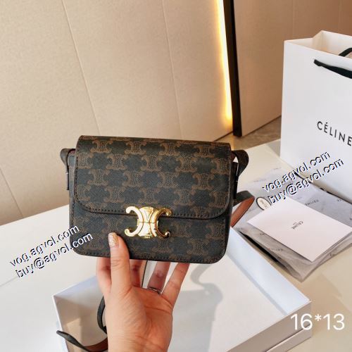 セリーヌブランドコピー 2021秋冬 セリーヌ CELINE  バランスのいい大きさ 斜め掛けバッグ ショートパンツ 確定となる上品