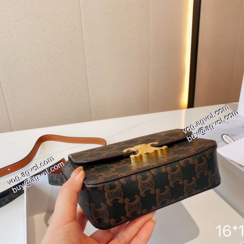 セリーヌブランドコピー 2021秋冬 セリーヌ CELINE  バランスのいい大きさ 斜め掛けバッグ ショートパンツ 確定となる上品