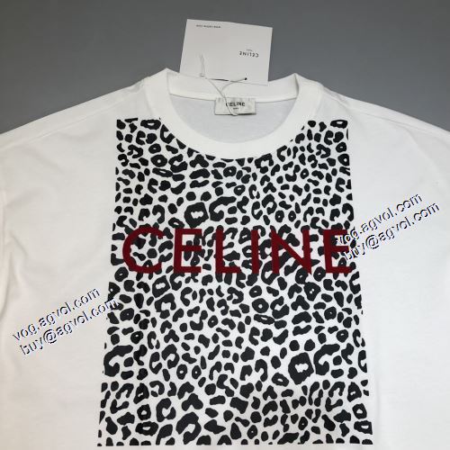セリーヌブランドスーパーコピー 個性的なデザ 2021秋冬 セリーヌ CELINE 2色可選 半袖Tシャツ シンプル