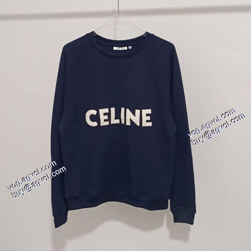 セリーヌコピーブランド 2021秋冬 セリーヌ CELINE 極上の着心地 プルオーバーパーカー 英字