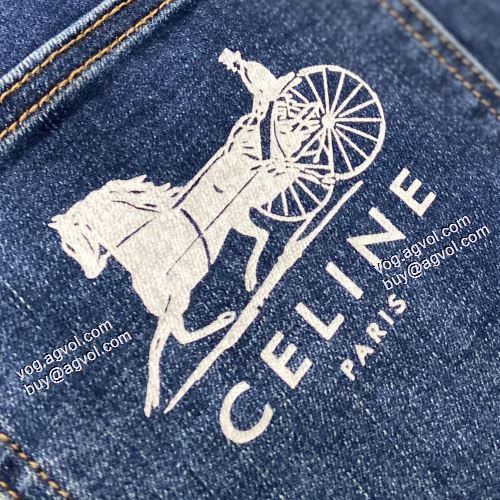 セリーヌコピー 先行販売 2021秋冬 セリーヌ CELINE ジーンズ 豊富なサイズ バックポケット付