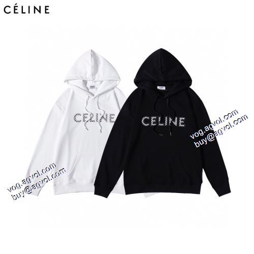 おしゃれさ抜群パーカ 2021秋冬 セリーヌ CELINE 希少価値大！2色可選 パーカー セリーヌコピーブランド