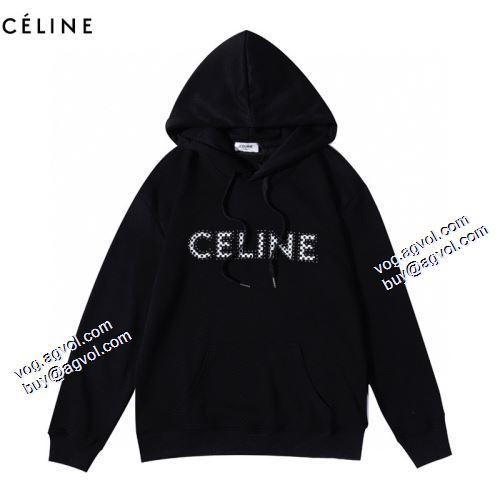 おしゃれさ抜群パーカ 2021秋冬 セリーヌ CELINE 希少価値大！2色可選 パーカー セリーヌコピーブランド