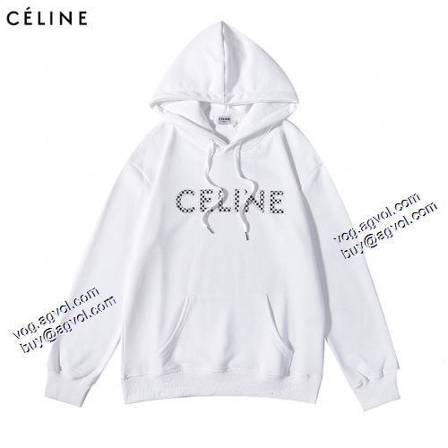おしゃれさ抜群パーカ 2021秋冬 セリーヌ CELINE 希少価値大！2色可選 パーカー セリーヌコピーブランド