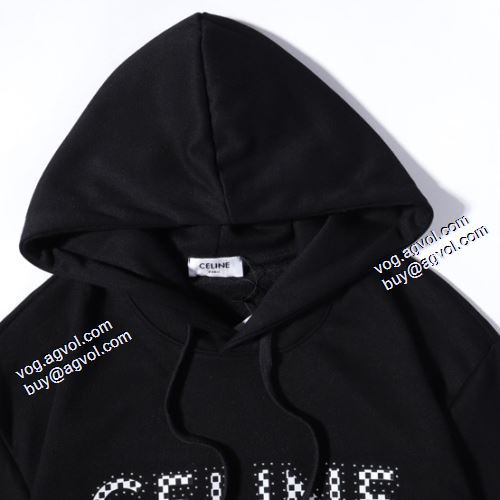 おしゃれさ抜群パーカ 2021秋冬 セリーヌ CELINE 希少価値大！2色可選 パーカー セリーヌコピーブランド