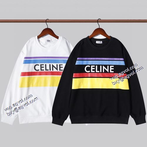 スタイリッシュ 2021秋冬 セリーヌ CELINE 高級感ある プルオーバーパーカー 2色可選 セリーヌスーパーコピー 代引
