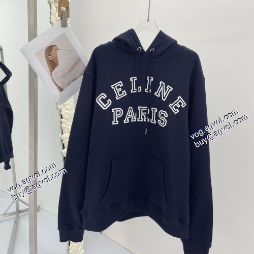 パーカー 上品上質 セリーヌコピー ブランド 程よい厚み 2021秋冬 セリーヌ CELINE上品上質