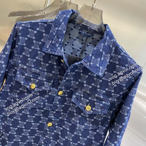 人目を惹くデザイン 2021秋冬 セリーヌ CELINE セリーヌスーパーコピー 代引 デニムジャケット 今買い◎得