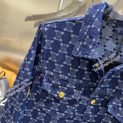 人目を惹くデザイン 2021秋冬 セリーヌ CELINE セリーヌスーパーコピー 代引 デニムジャケット 今買い◎得