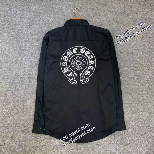 人気ブランド  2021秋冬 自然な肌触り ボタンダウン クロムハーツ CHROME HEARTS 長袖シャツ 2色可選 クロムハーツブランド コピー
